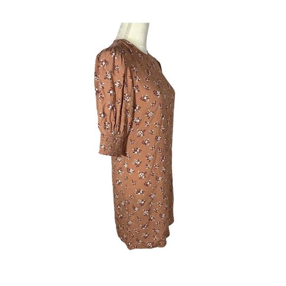 Reformation Lea Mini Dress Ina Floral Puff Sleeve Round Neck Small Twee Fall S14 - Picture 5 of 11
